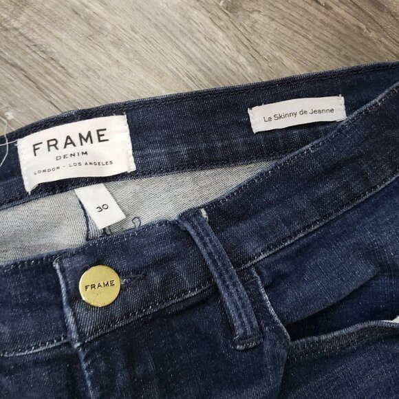 Frame Denim La Skinny de Jeanne Sz 30 Galvin Jeans - Picture 5 of 8